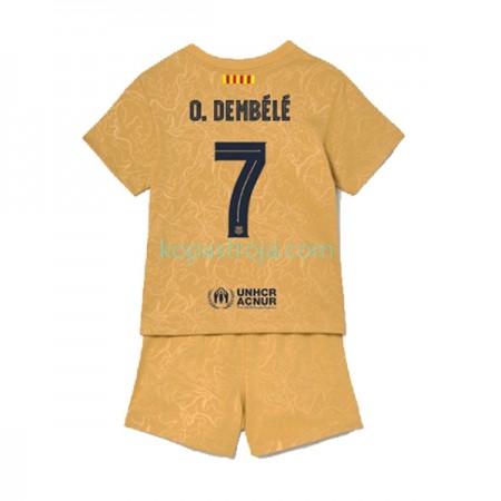 Billiga Fotbollströjor FC Barcelona Ousmane Dembele 7 Barn Borta tröja 2022/23 Kortärmad